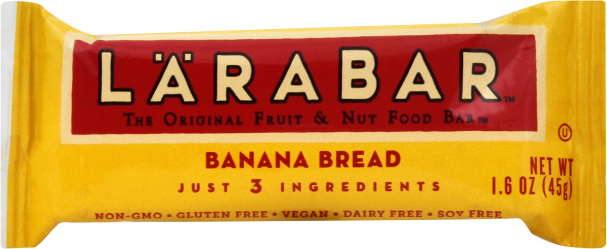 slide 8 of 10, LÄRABAR Gluten Free Banana Bread Fruit & Nut Bars, 1.6 oz