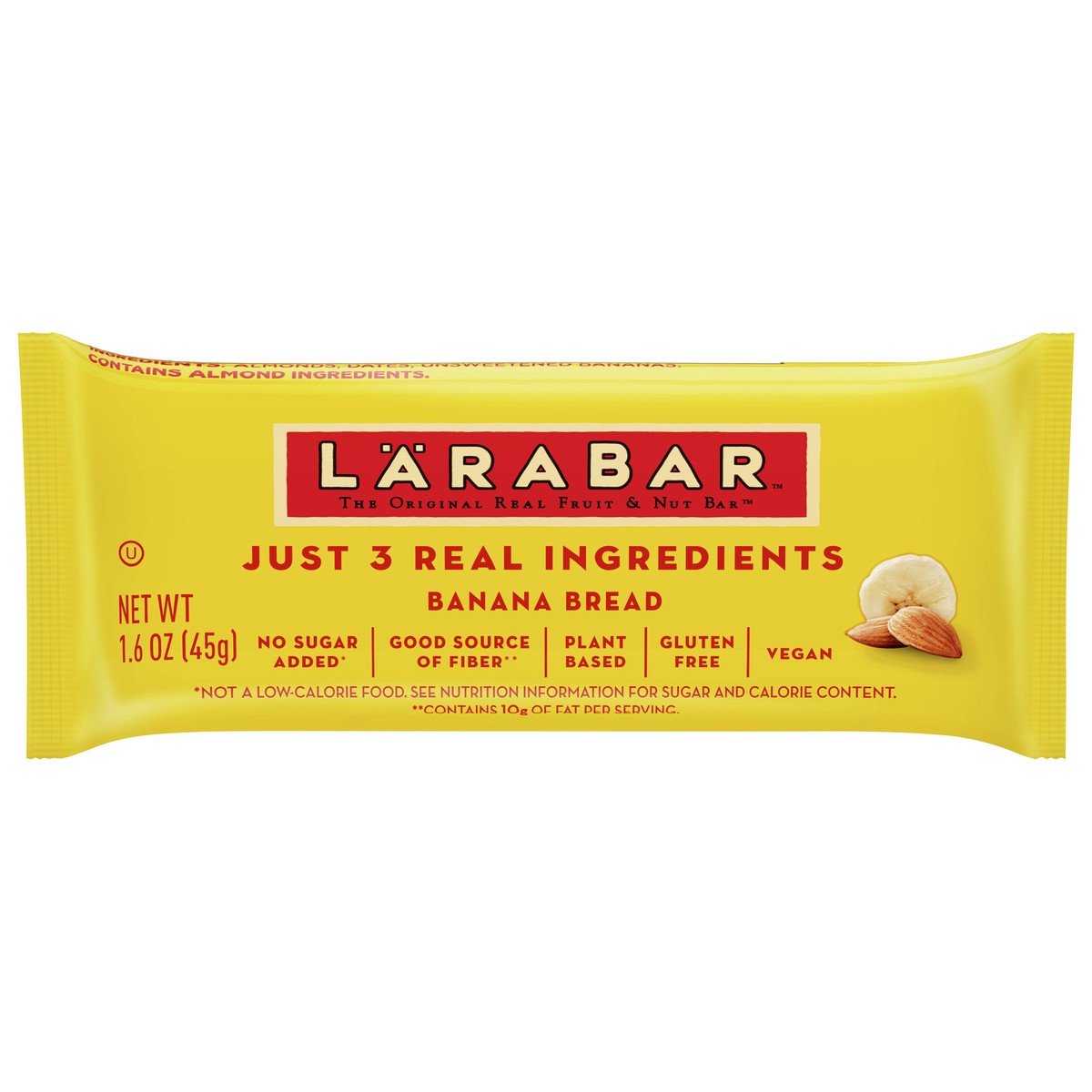 slide 1 of 10, LÄRABAR Gluten Free Banana Bread Fruit & Nut Bars, 1.6 oz