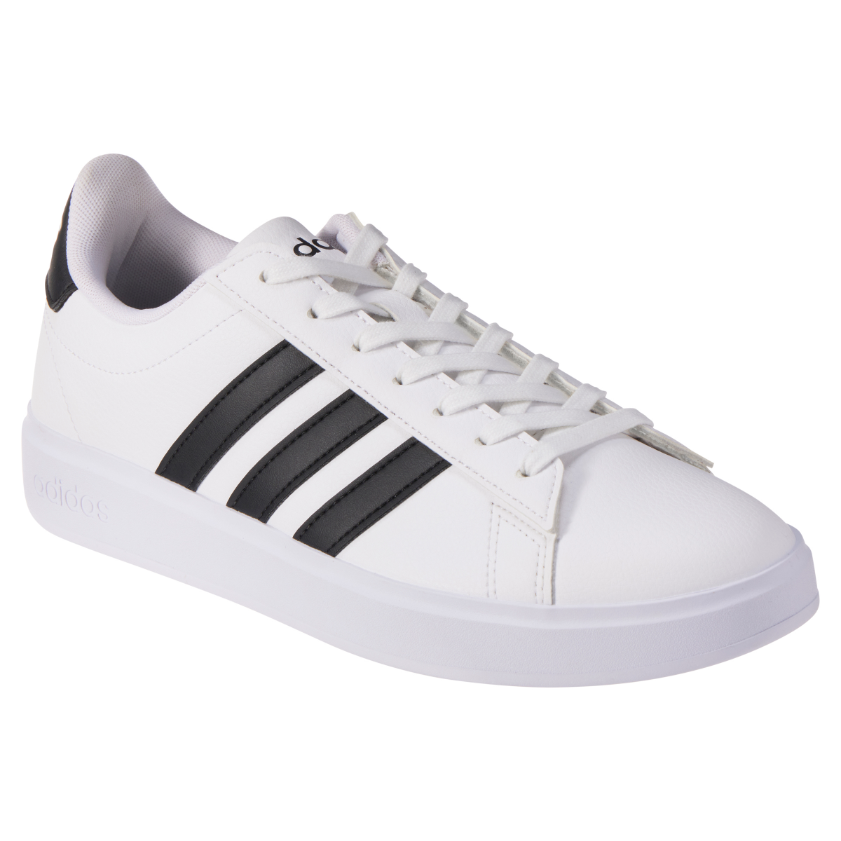 slide 1 of 4, Adidas Women's Grand Court 2.0 Tennis Shoes, White, Black, Size 10, Size 10