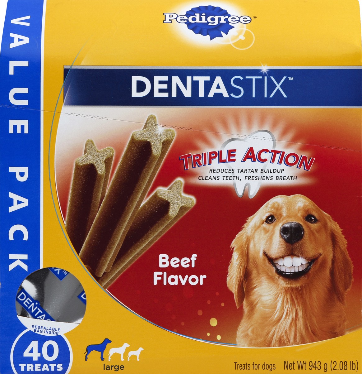 slide 5 of 6, Pedigree Dentastix Beef Flavor Dental Dog Treats - 40ct, 40 ct