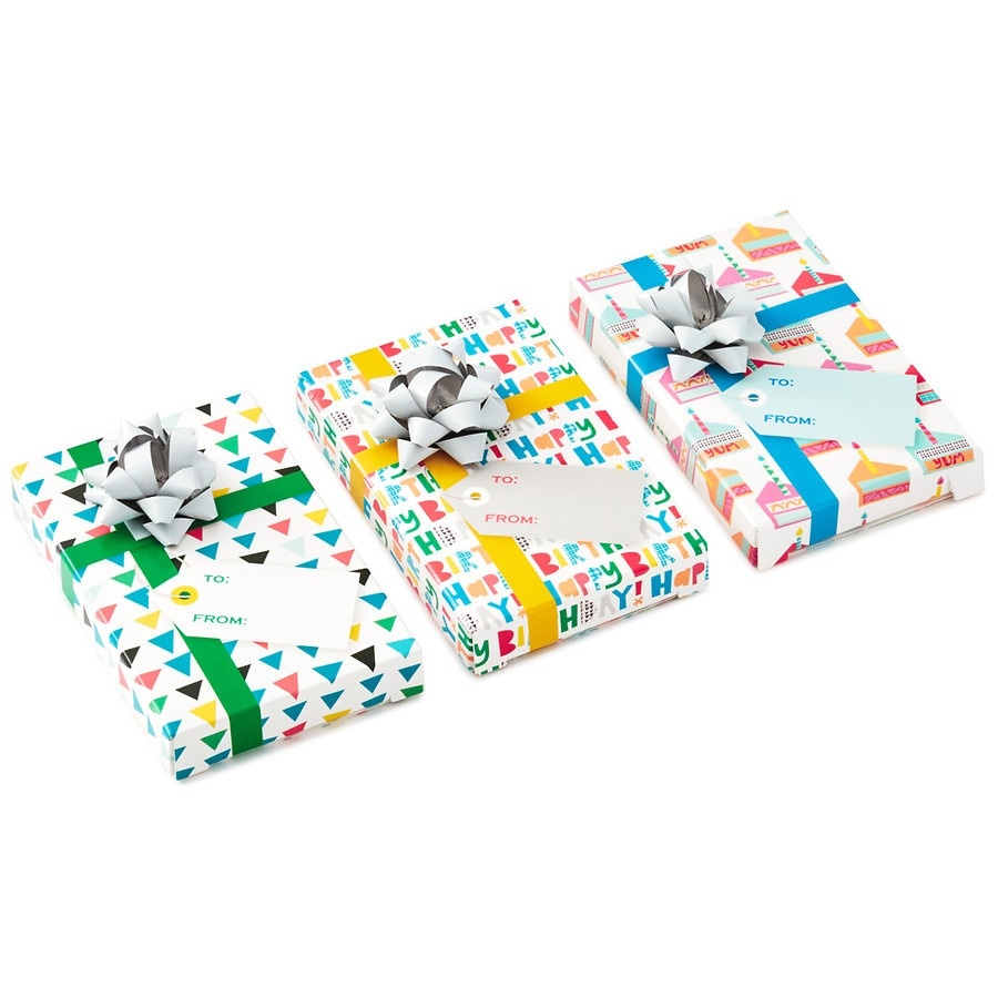 Hallmark Gift Card Holder Mini Boxes 3Pack, Assorted Birthday 3 ct Shipt