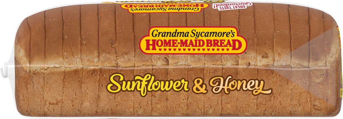 slide 3 of 7, Grandma Sycamore's Sunflower and Honey Bread, 24 oz, Soft Sweet White Bread, Bag, 1 ct