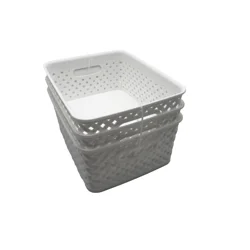Havenstaysmall Storage Bins Set Of 3 Bright White