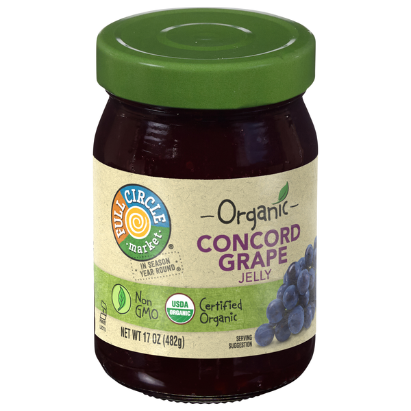 slide 1 of 1, Full Circle Market Jelly, Concord Grape, 17 oz