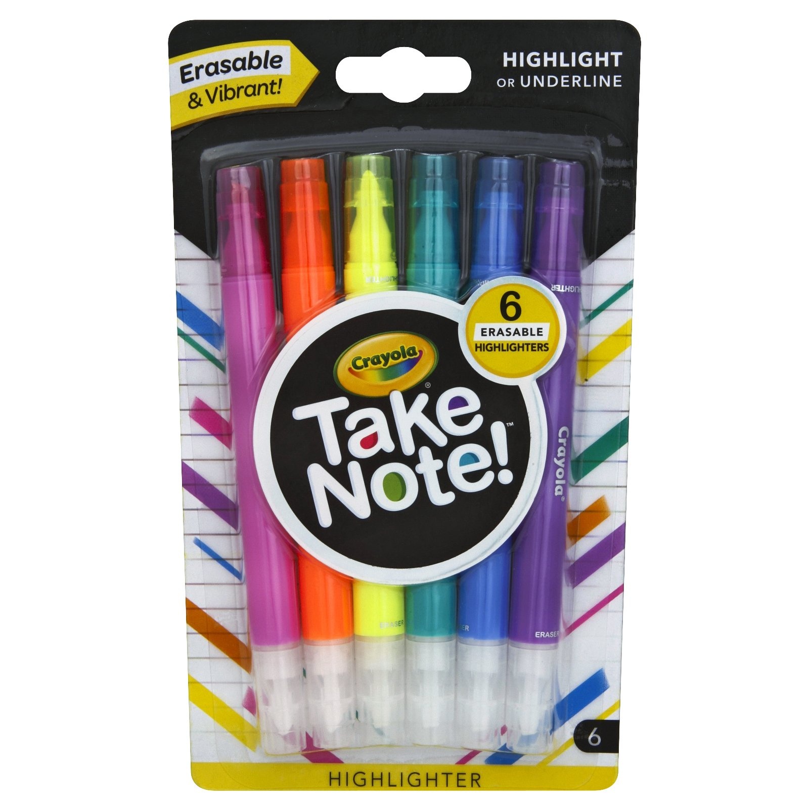 Crayola Take Note Erasable Highlighters 6 ct | Shipt