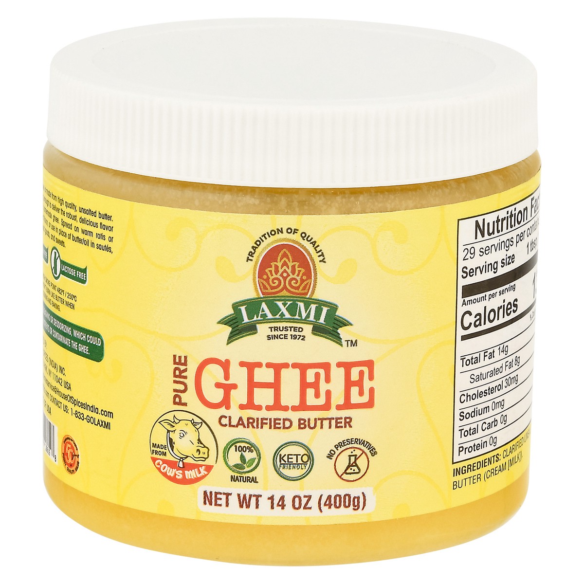 slide 5 of 13, Laxmi Pure Ghee 14 oz, 14 oz