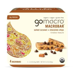 GoMacro Salted Caramel + Chocolate Chips MacroBar 4 ct 7.1 oz