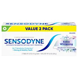 Sensodyne Extra Whitening Sensitive Teeth Whitening Toothpaste - 4 Ounces x 2