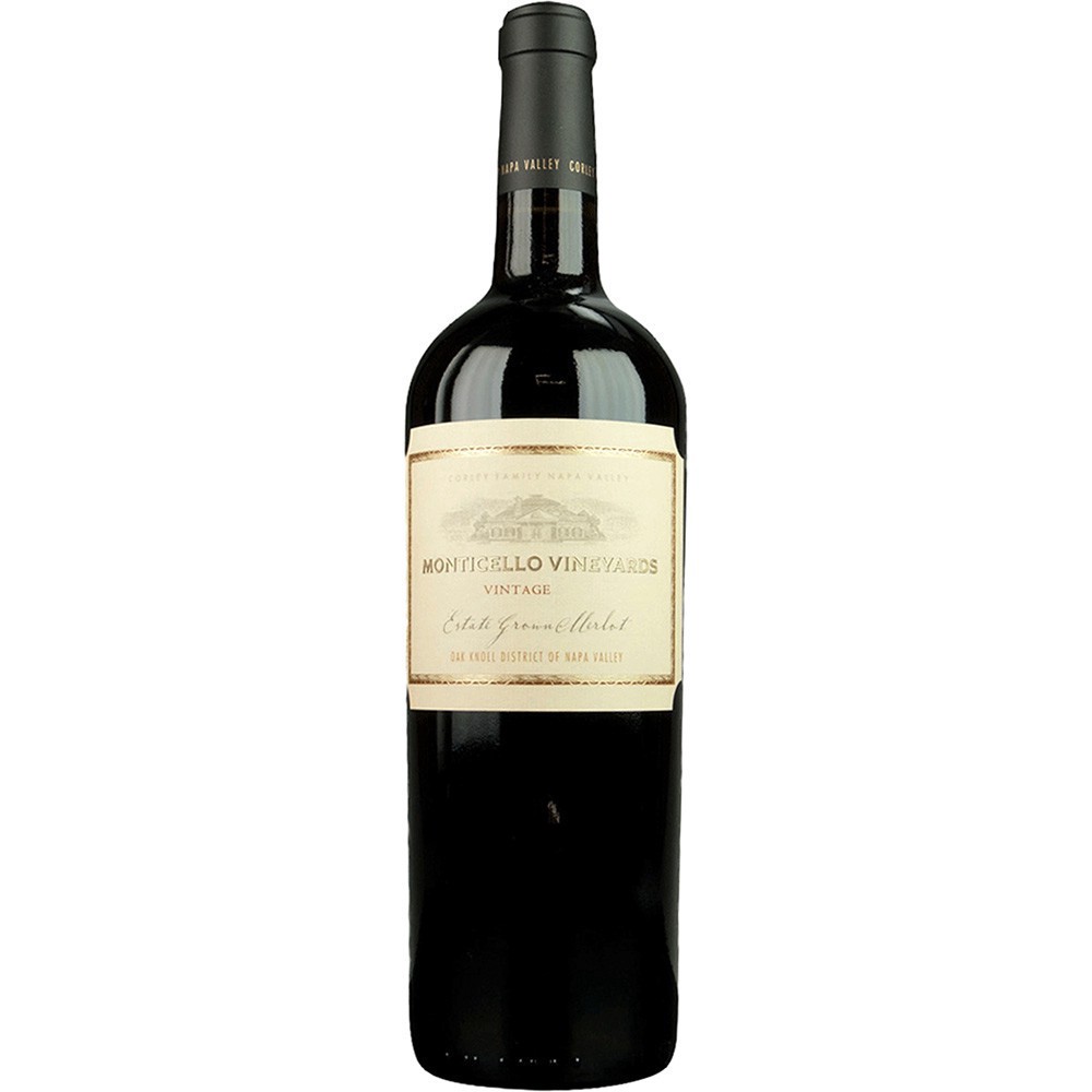slide 1 of 1, Monticello Merlot Estate Oak Knoll, 750 ml