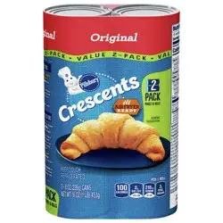 Pillsbury Crescent Rolls, Original Refrigerated Canned Pastry Dough, Value 2-Pack, 16 Rolls, 16 oz