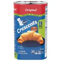 Pillsbury Crescent Rolls, Original Refrigerated Canned Pastry Dough, Value 2-Pack, 16 Rolls, 16 oz