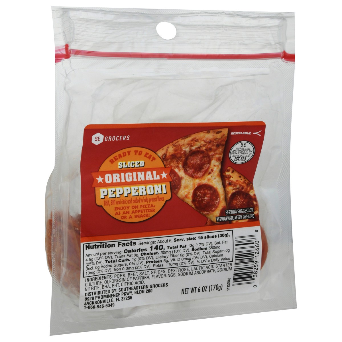 slide 5 of 14, SE Grocers Pepperoni, 6 oz