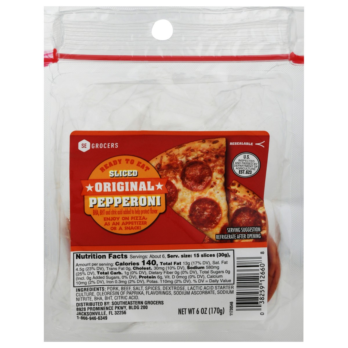 slide 1 of 14, SE Grocers Pepperoni, 6 oz