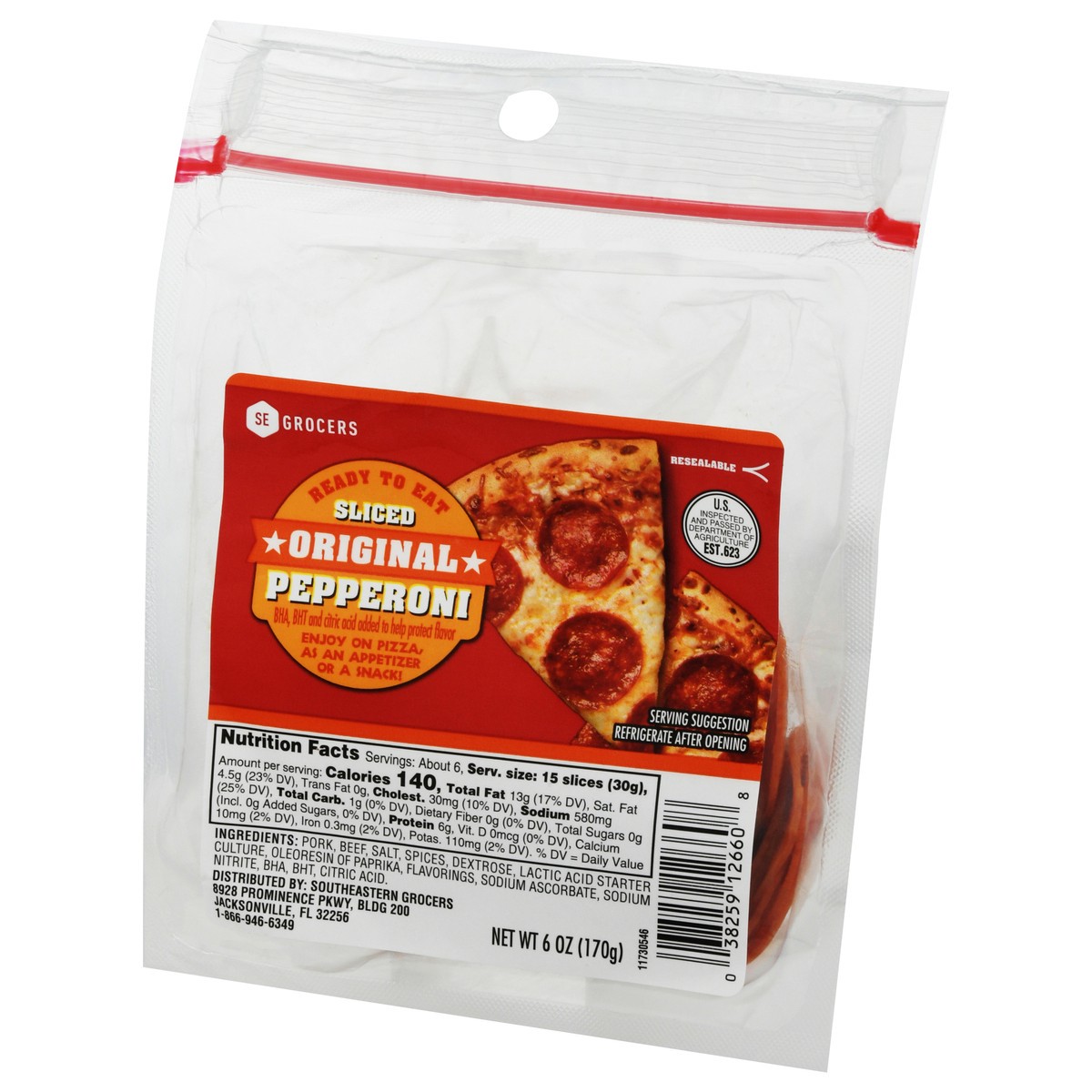 slide 9 of 14, SE Grocers Pepperoni, 6 oz
