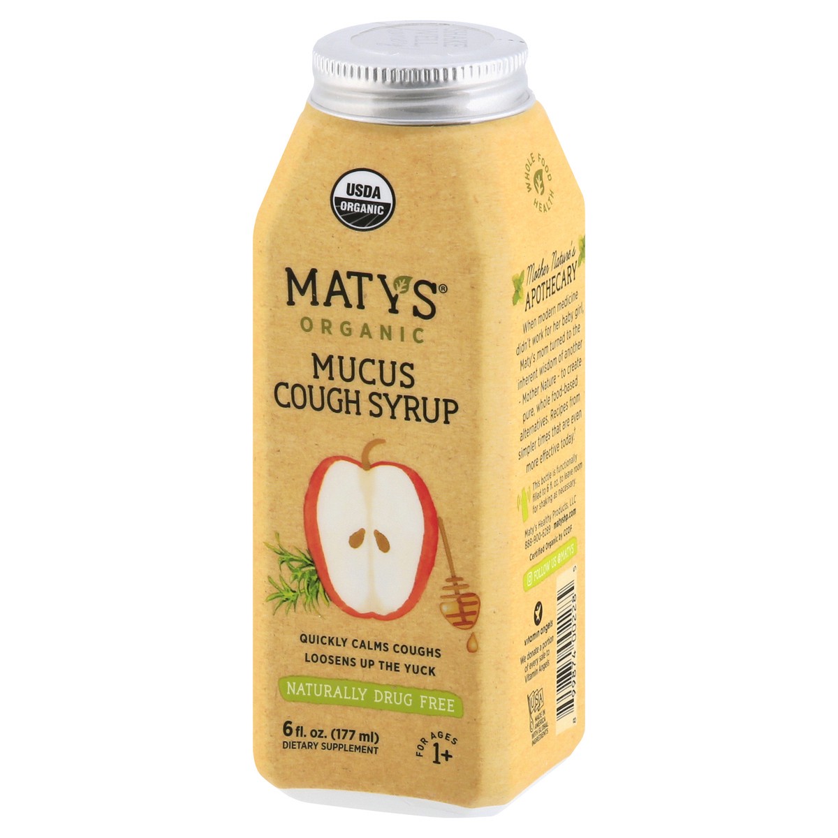 slide 5 of 9, Maty's Organic Mucus Cough Syrup 6FO, 6 fl oz