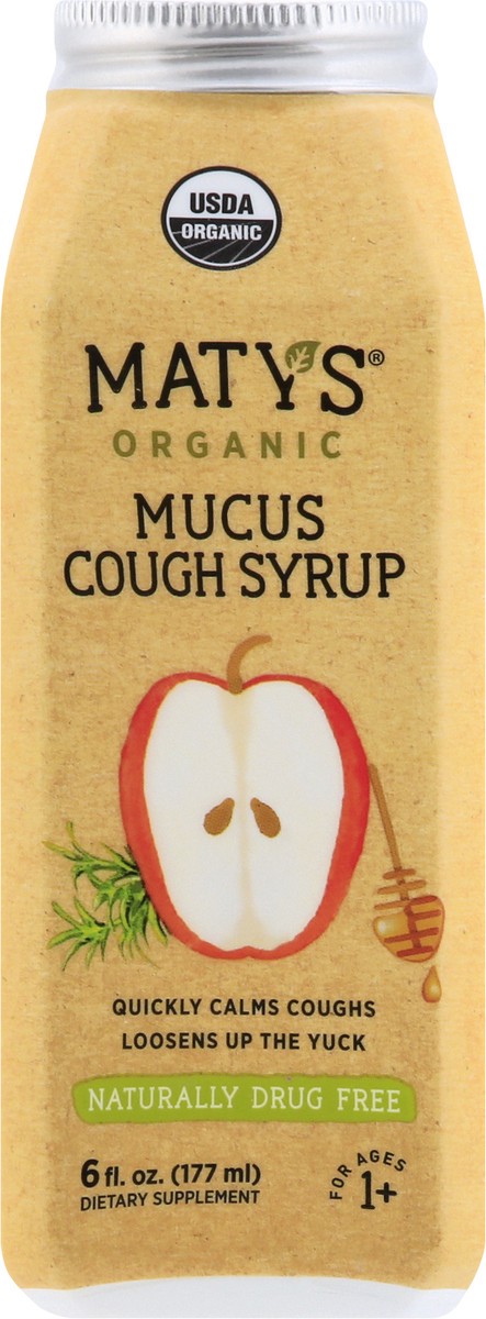 slide 3 of 9, Maty's Organic Mucus Cough Syrup 6FO, 6 fl oz