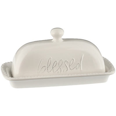 slide 1 of 1, American Atelier Jay BiancaHolidayCeramic Butter Dish, 1 ct