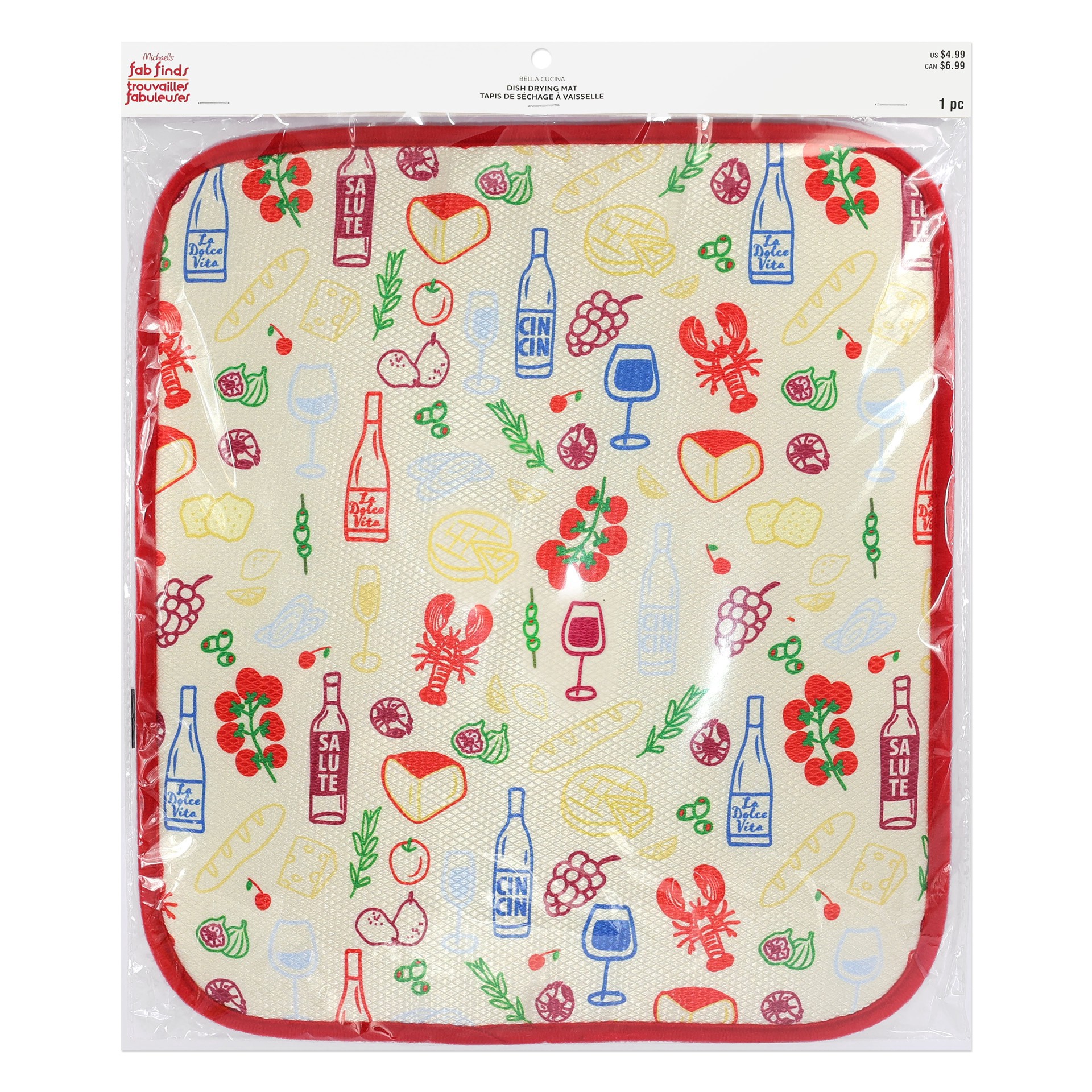 slide 4 of 4, 15" Fall Dish Drying Mat By Fab Finds, 15 in