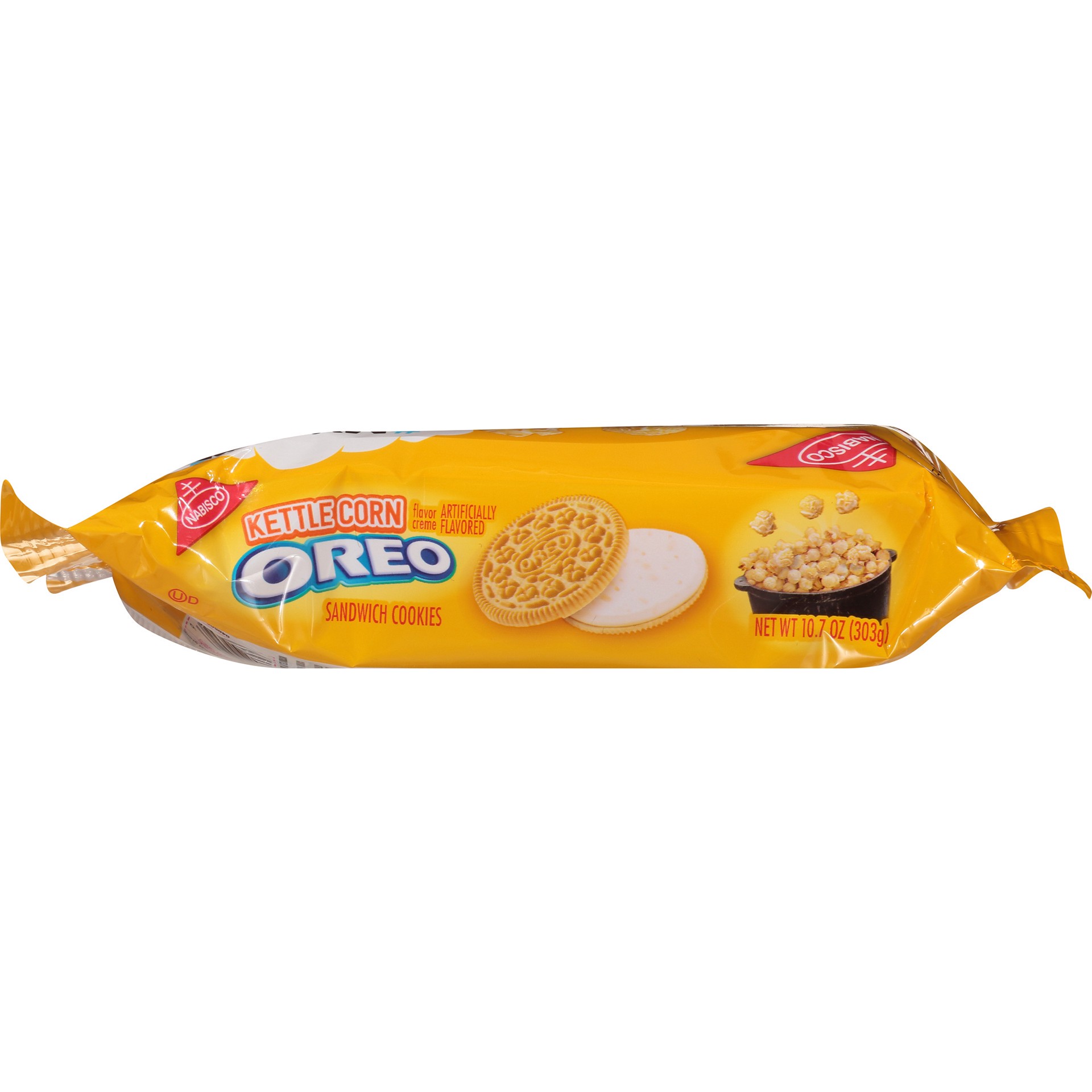 slide 5 of 5, OREO Golden Sandwich Cookies, Kettle Corn Flavored Creme, My OREO Creation, 1 Resealable 10.7 oz Pack, 10.7 oz