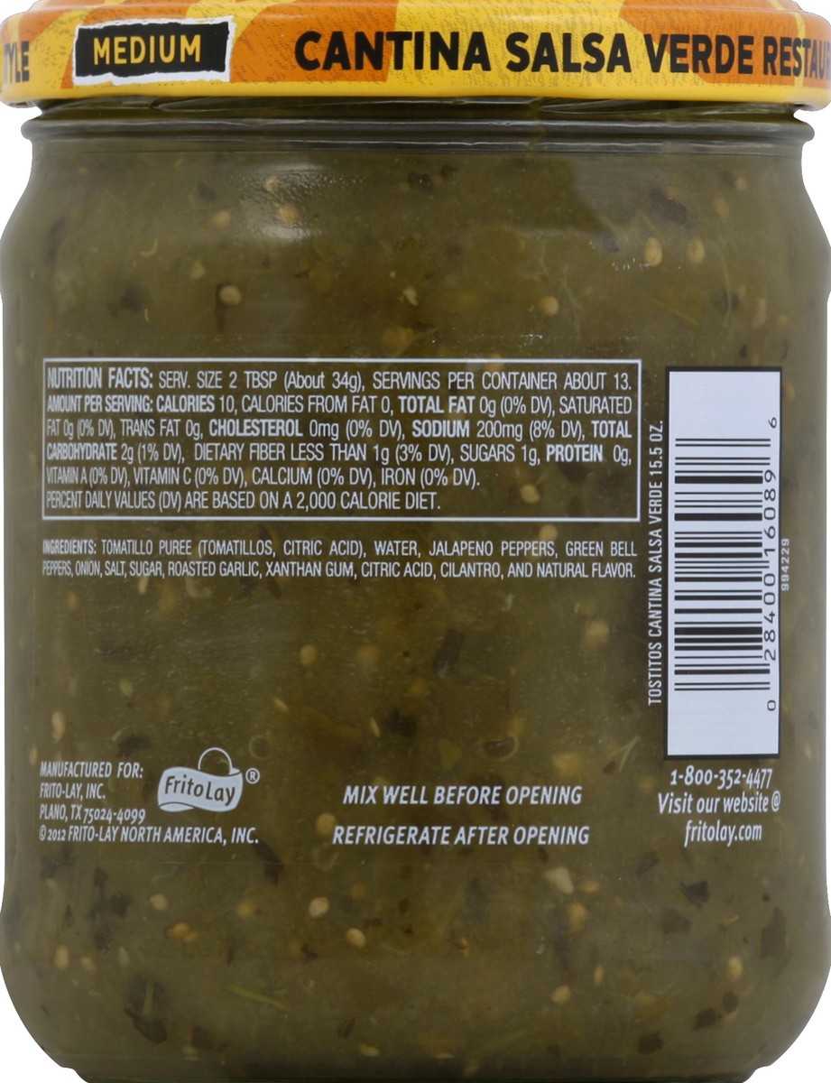 slide 2 of 3, Tostitos Salsa Verde 15.5 oz, 15.5 oz