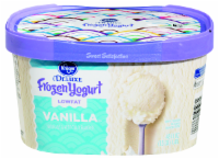 slide 1 of 6, Kroger Deluxe Lowfat Vanilla Frozen Yogurt, 48 fl oz