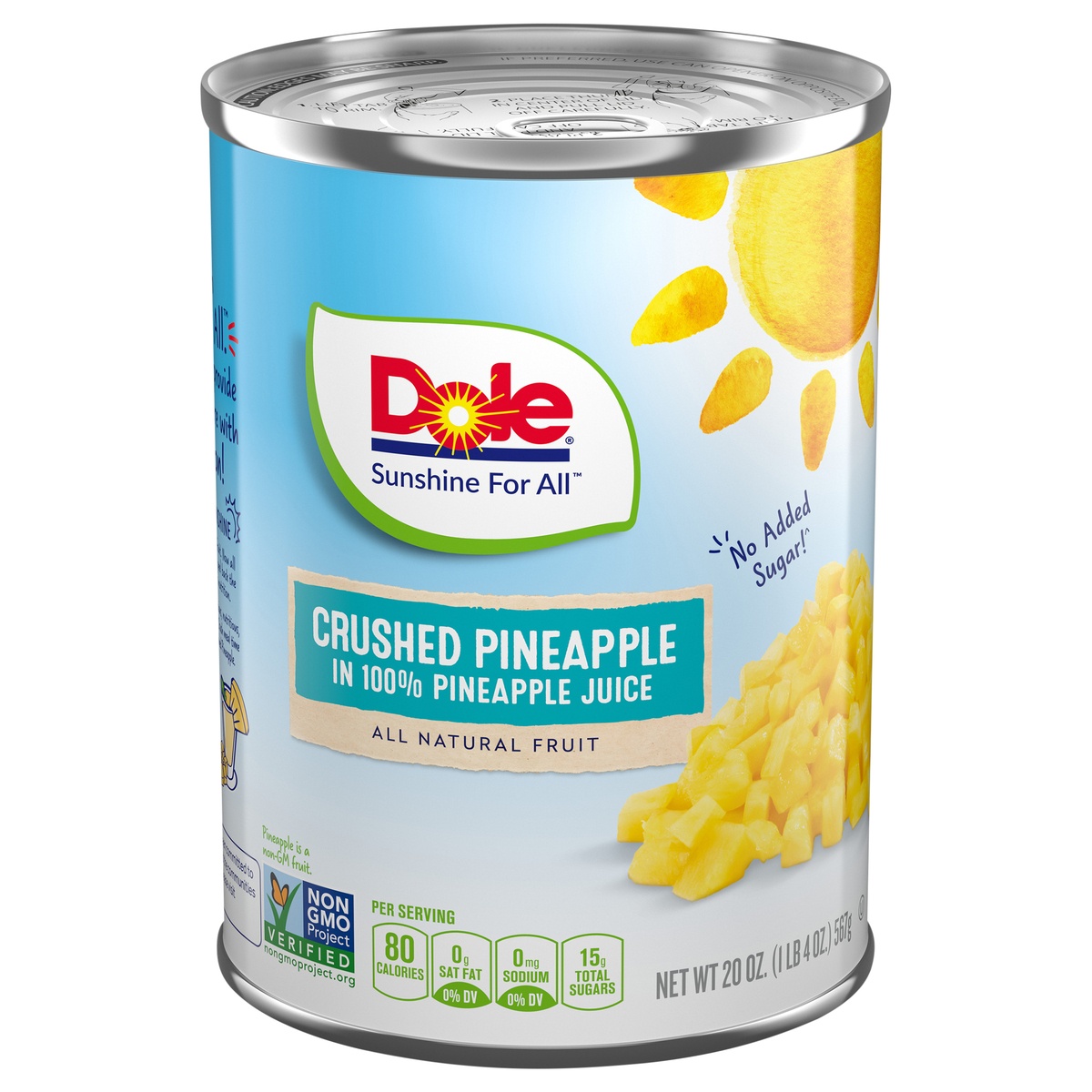 slide 2 of 11, Dole Crushed Pineapple in 100% Juice, 20 oz