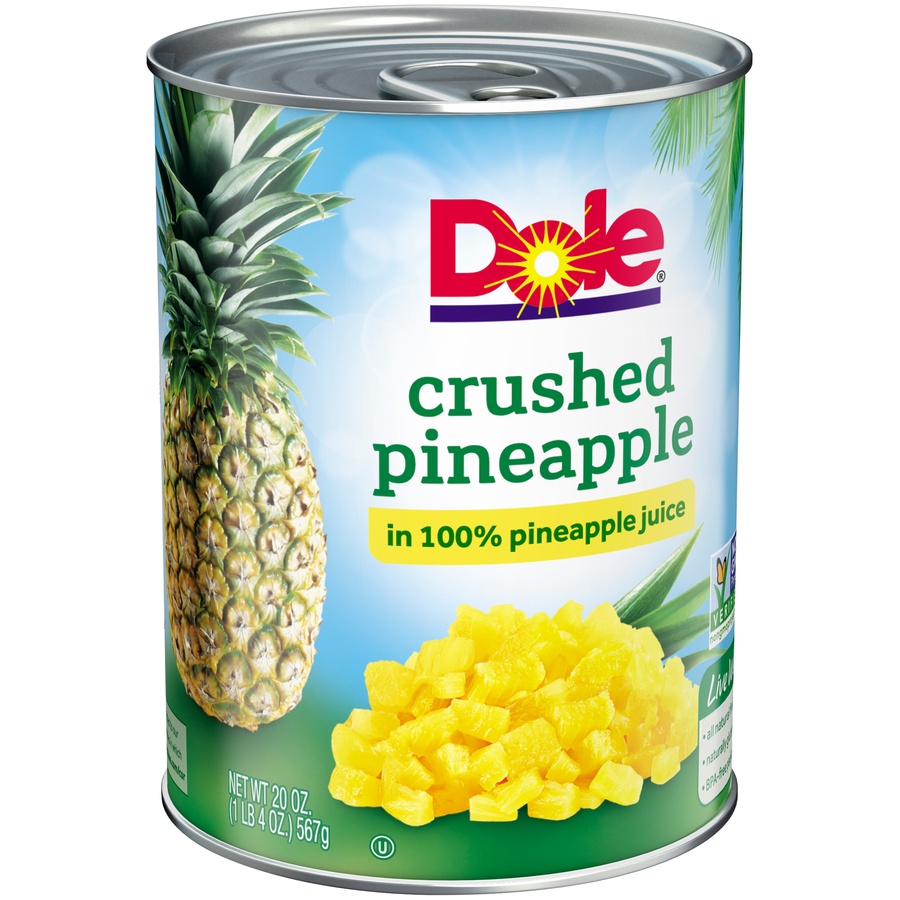 slide 3 of 9, Dole Crushed Pineapple in 100% Juice, 20 oz