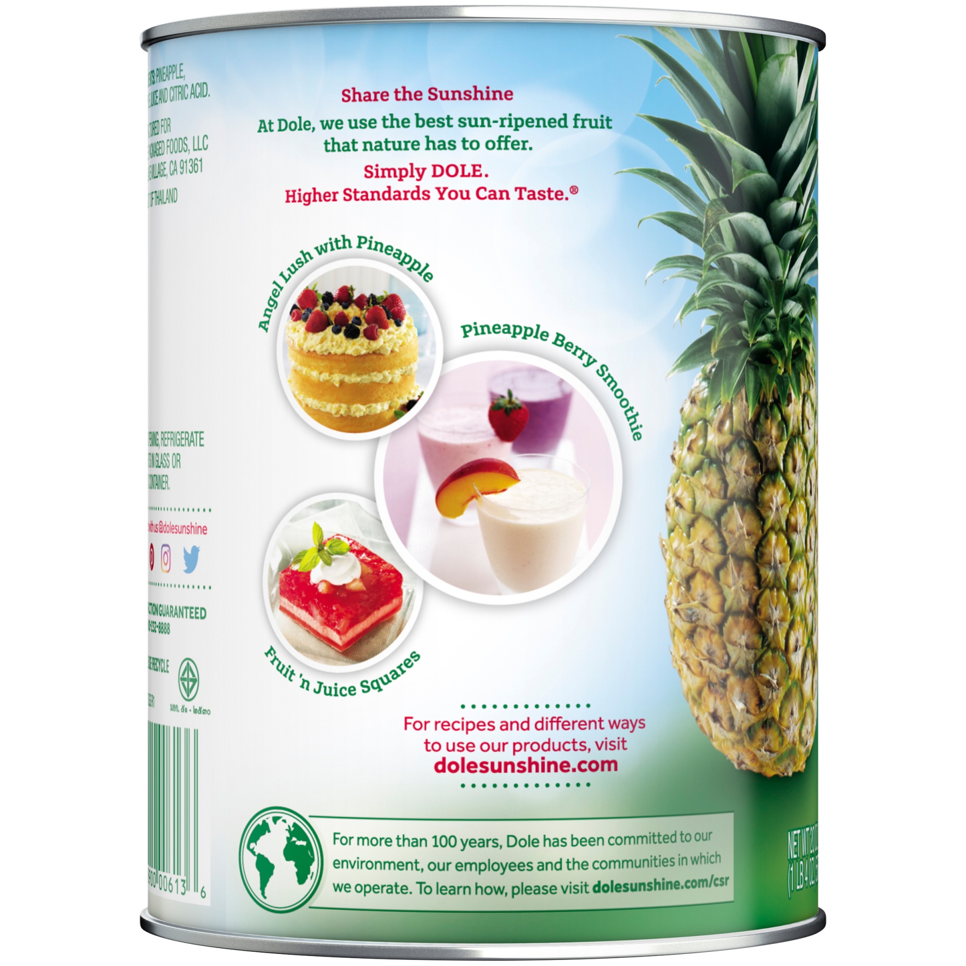slide 5 of 9, Dole Crushed Pineapple in 100% Juice, 20 oz