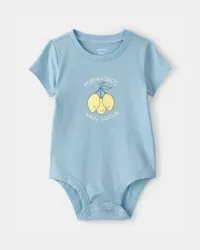 Carter's Baby 'Main Squeeze' Lemon Graphic Bodysuit - Blue 12M