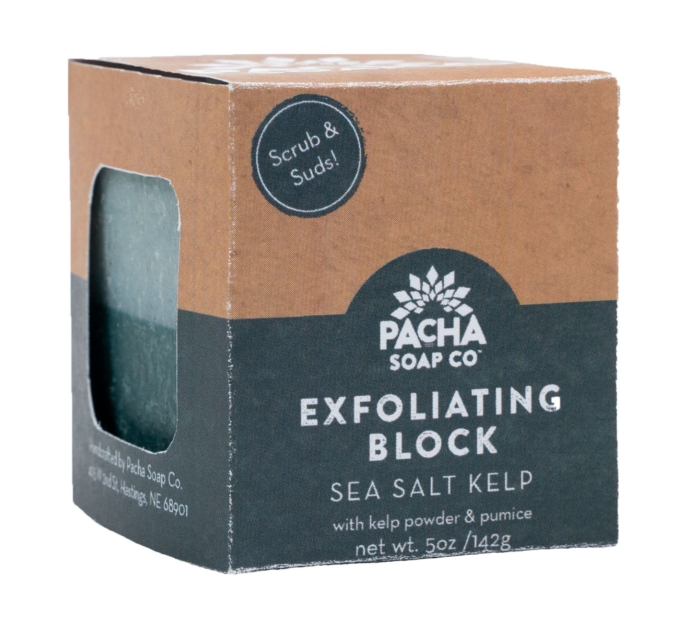 slide 1 of 1, Pacha Soap Co. Sea Salt Kelp Exfoliating Bar, 5 oz
