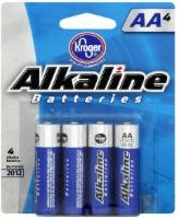 slide 1 of 1, Kroger Alkaline AA Batteries, 4 ct