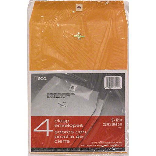 slide 4 of 4, Mead Management Series Clasp Envelopes, 4 ct; 9 in x 12 in