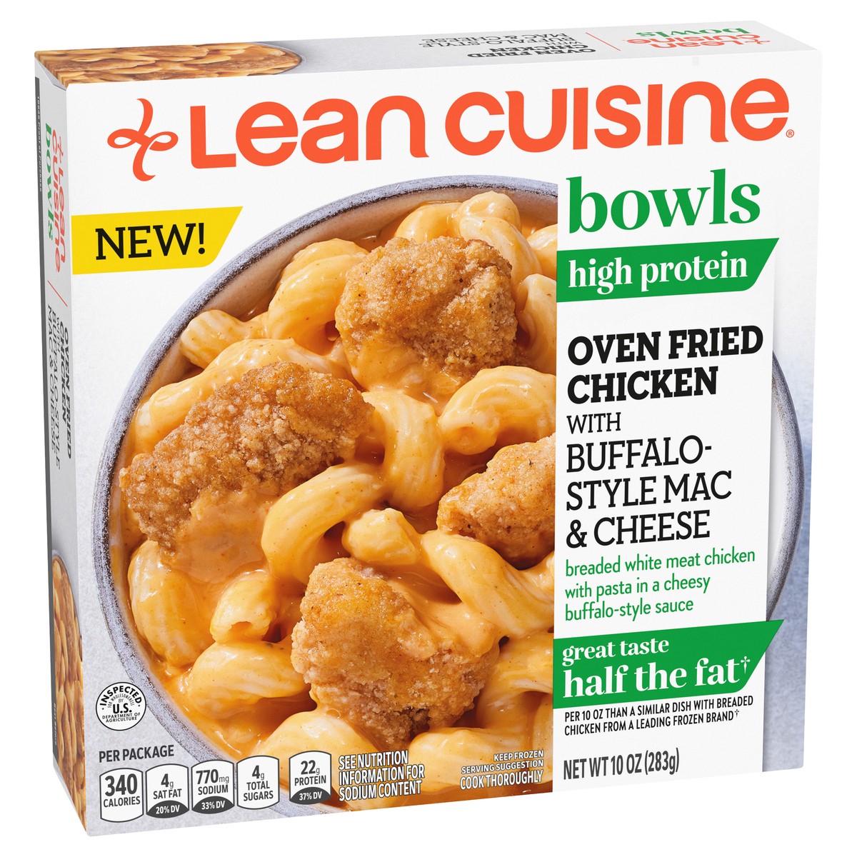 slide 7 of 8, Lean Cuisine Bowls Oven Fried Chicken with Buffalo Style Mac and Cheese Frozen Meal, 10 oz