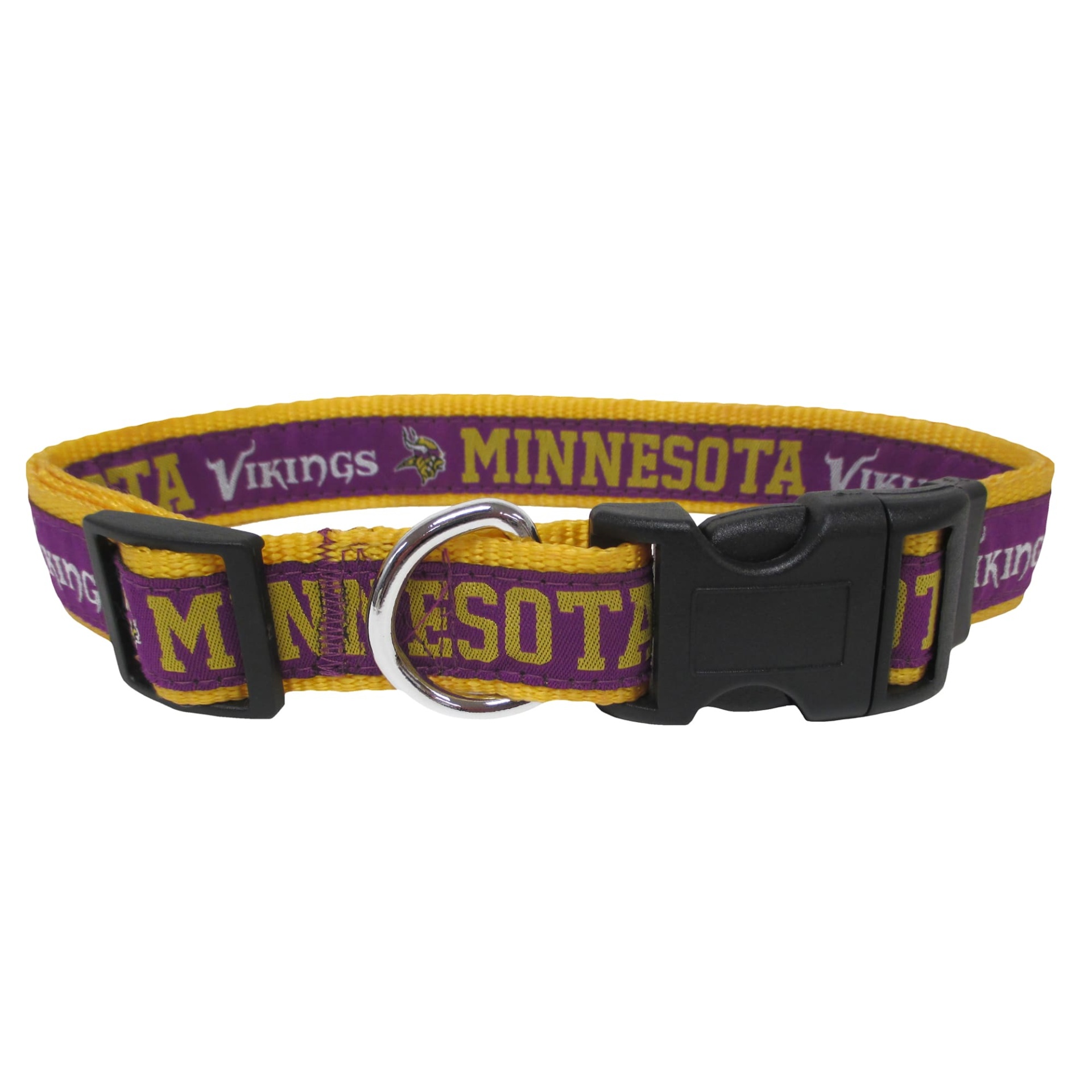 slide 1 of 1, Pets First Minnesota Vikings NFL Dog Collar, LG