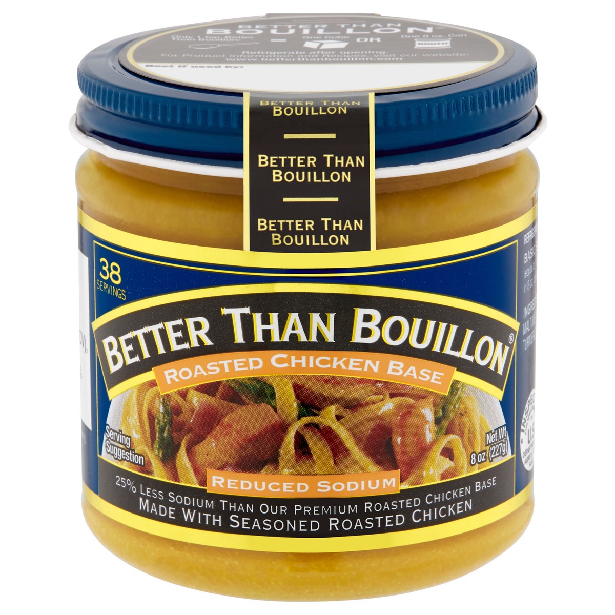 slide 1 of 8, Better Than Bouillon Reduced Sodium Roasted Chicken Base, 8 oz