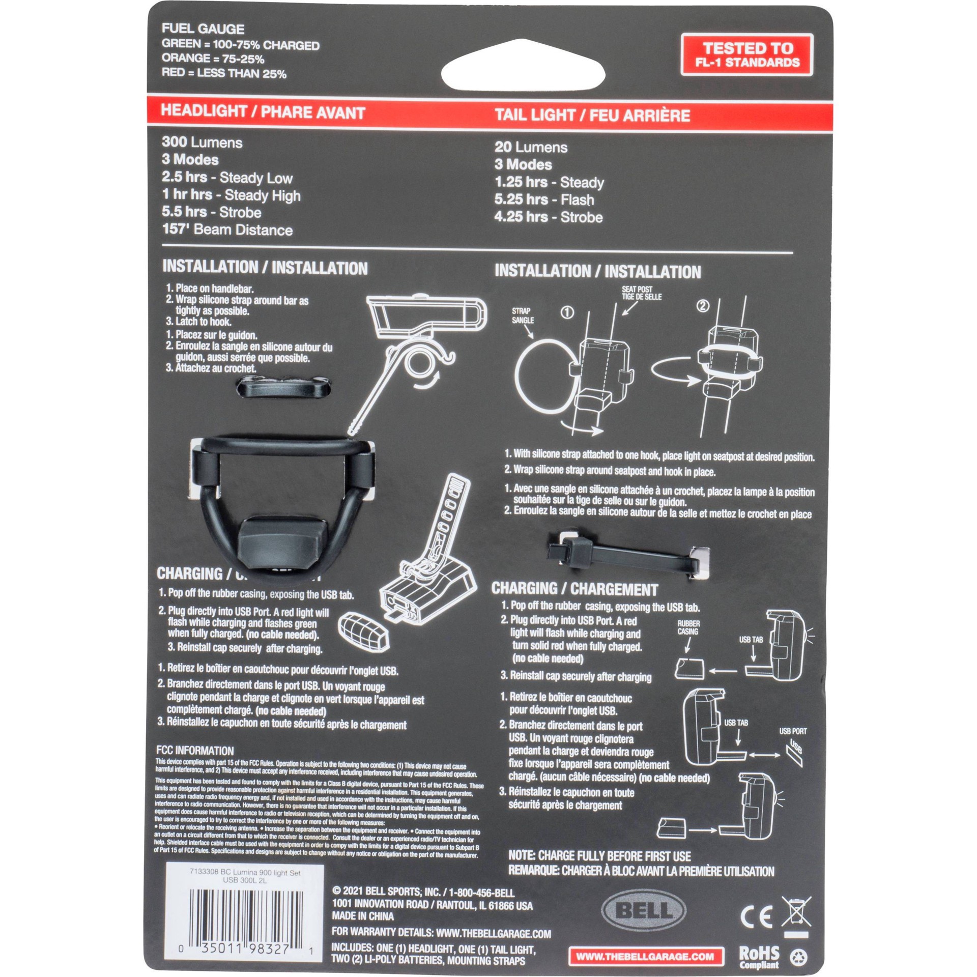 slide 8 of 9, Bell Lumina 900 300 Lumens/USB Light Set 5 1 ea, 1 ct