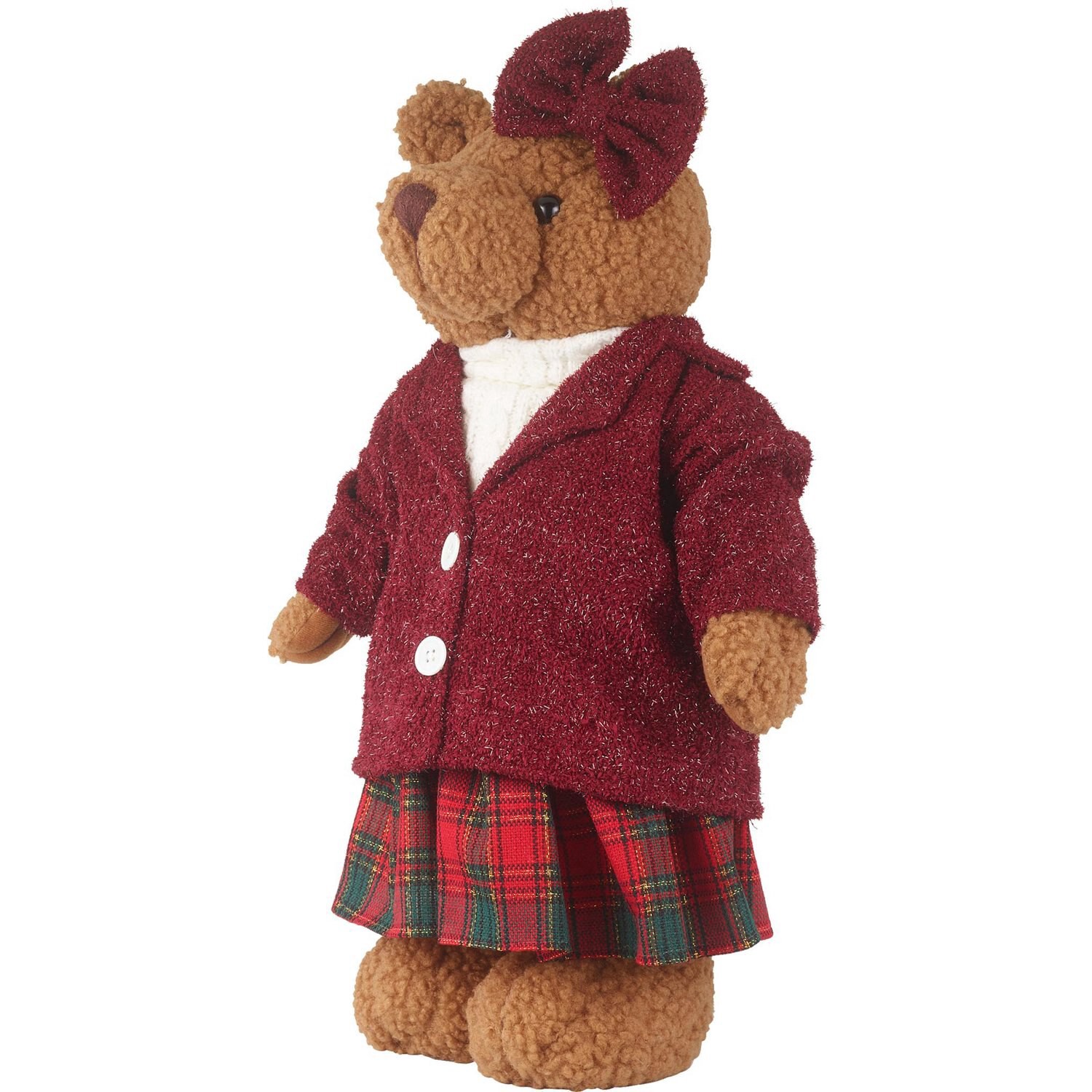 slide 2 of 2, Merry Brite Teddy Bear Plush Décor, Girl, 26 In, 1 ct