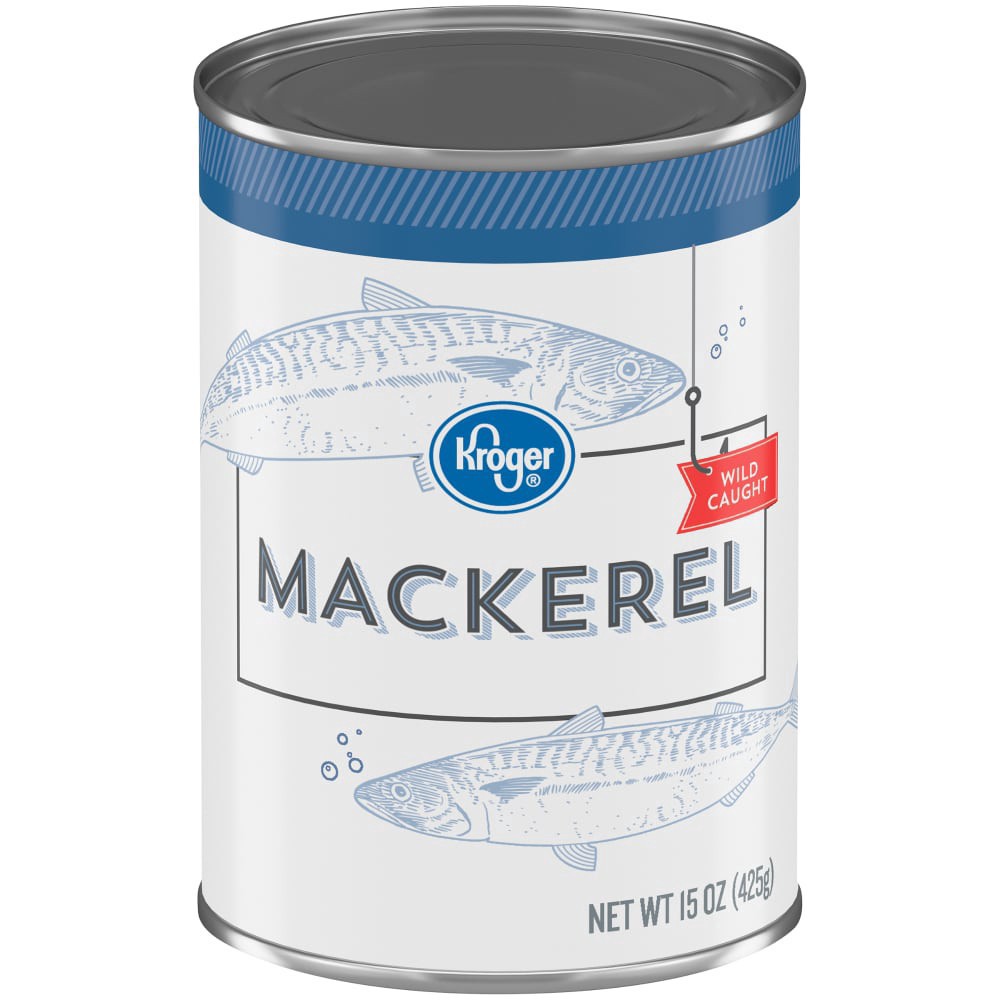 slide 2 of 3, Kroger Wild Caught Mackerel, 15 oz
