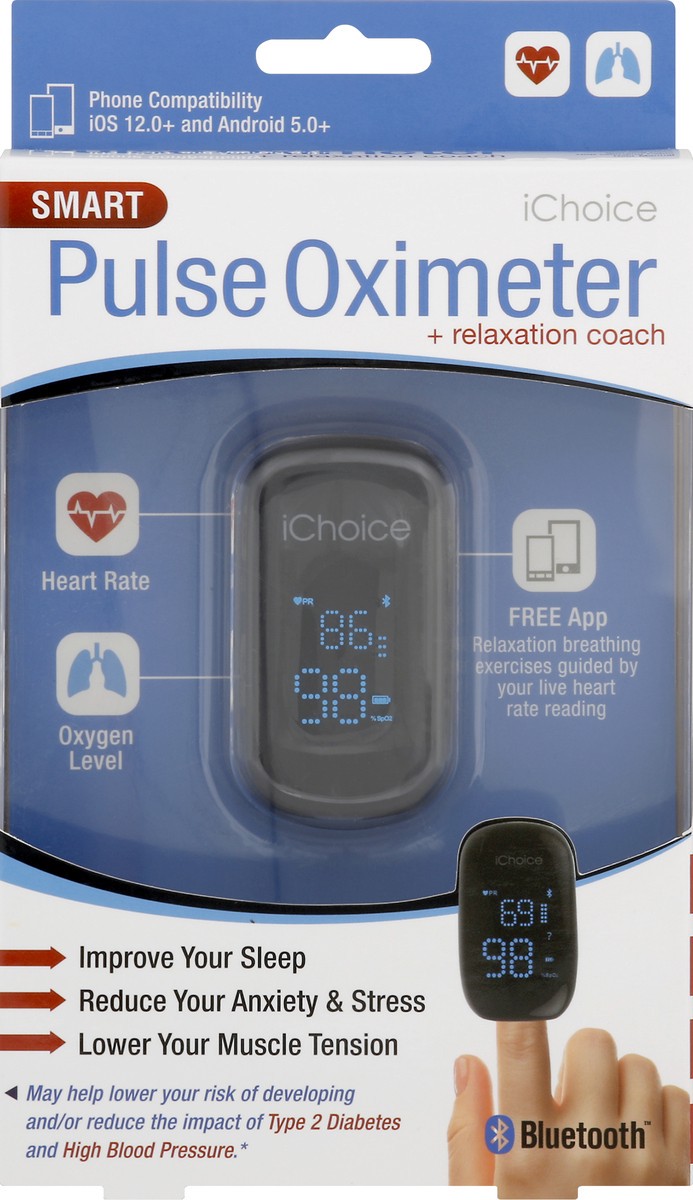 slide 2 of 6, iChoice Pulse Oximeter 1 ea, 1 ct