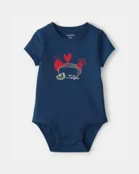Carters Baby Lobster Graphic Bodysuit - Blue Navy 12M