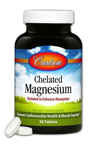 slide 1 of 1, Carlson Chelated Magnesium, 90 ct