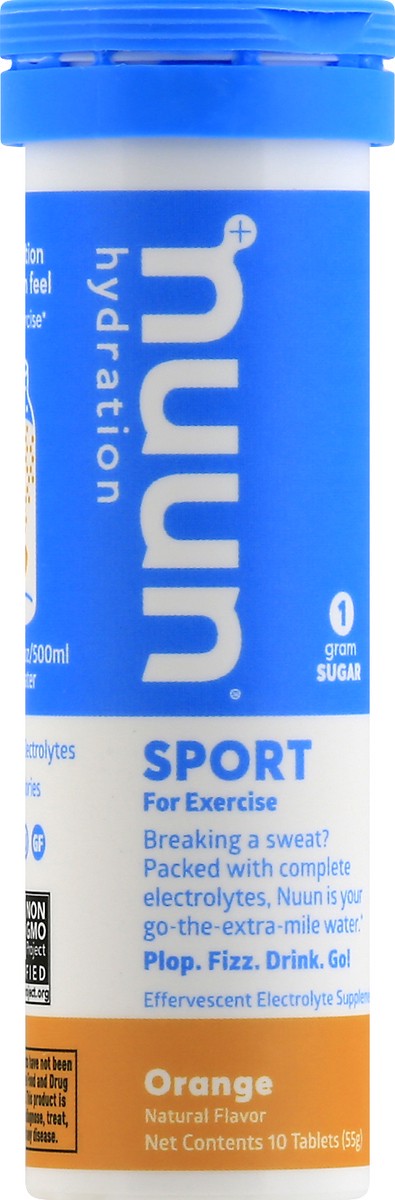 slide 1 of 12, Nuun Hydration Sport Drink Tablets Orange Flavor, 10 ct
