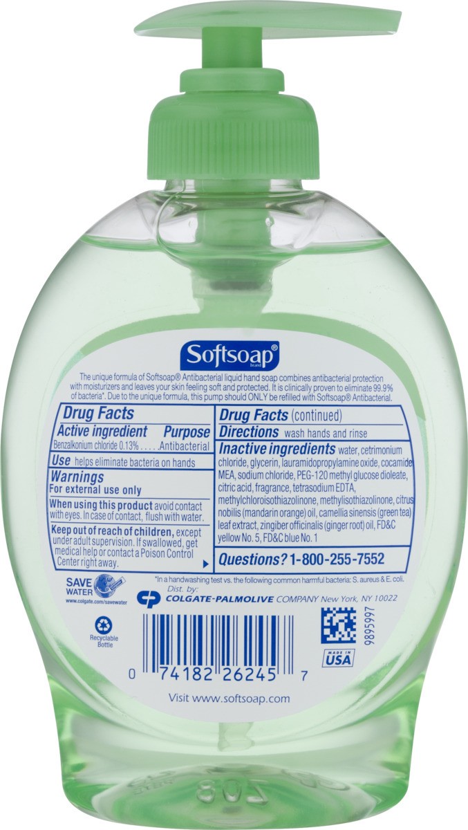 slide 9 of 9, Softsoap Antibacterial Hand Soap With Moisturizers - Fresh Citrus, 7.5 fl oz