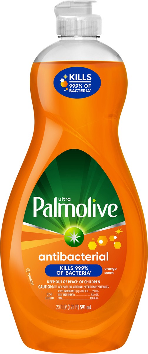 slide 5 of 8, Palmolive Ultra Palmolive Antibacterial Concentrated Dish Liquid, Orange Scent - 20 Fluid Ounce, 20 oz
