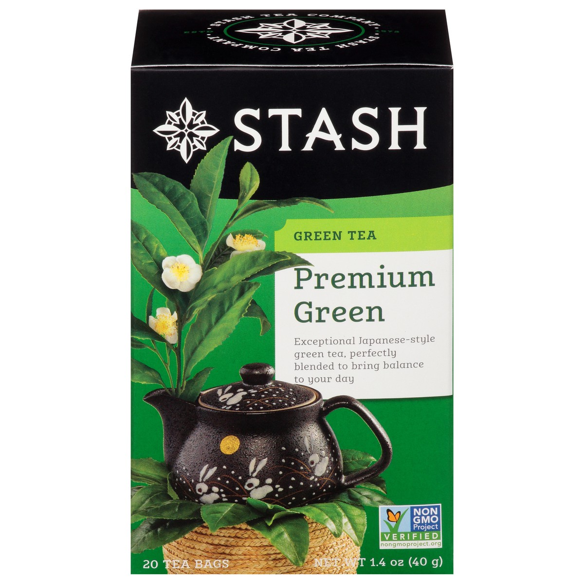 slide 1 of 9, Stash Tea Bags Premium Green Green Tea 20 ea, 