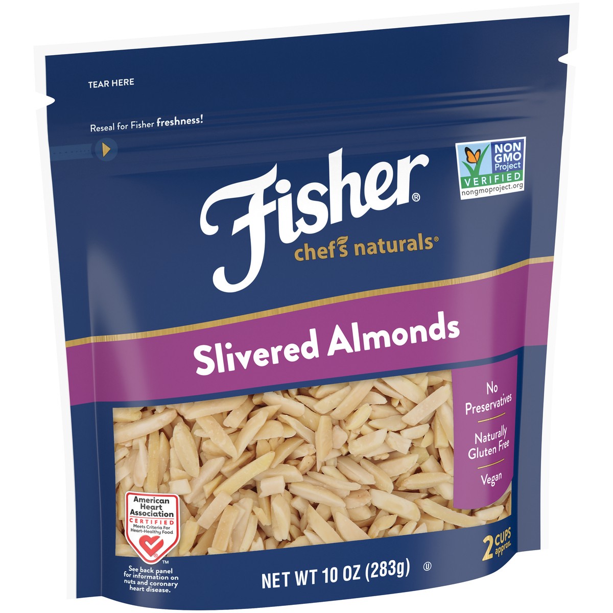 slide 9 of 9, Fisher Chef's Naturals Slivered Almonds 10 oz. Bag, 10 oz