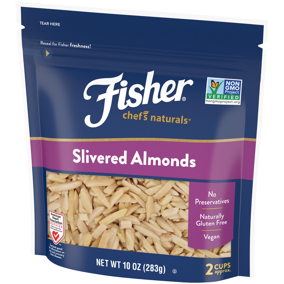 slide 8 of 9, Fisher Chef's Naturals Slivered Almonds 10 oz. Bag, 10 oz