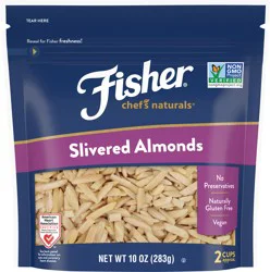 Fisher Chef's Naturals Slivered Almonds 10 oz. Bag