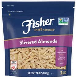 Fisher Chef's Naturals Slivered Almonds 10 oz. Bag