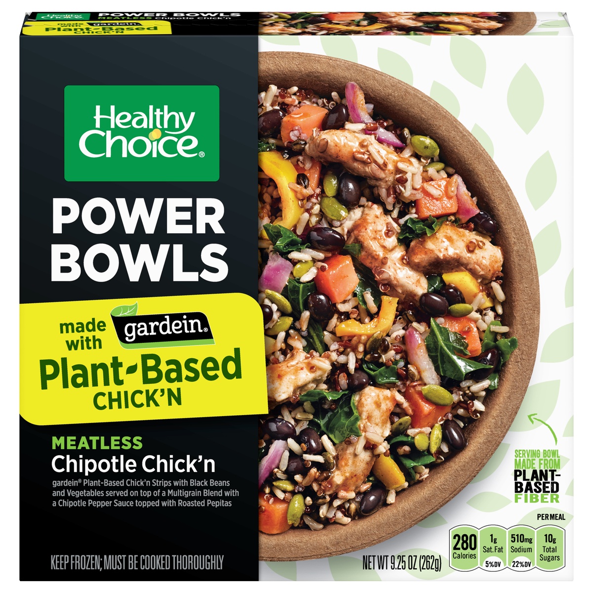 slide 1 of 1, Healthy Choice Power Bowls Gardein Chipotle Chicken, 9.25 oz